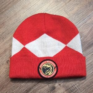 Mighty Morphin Power Rangers Red & White Beanie